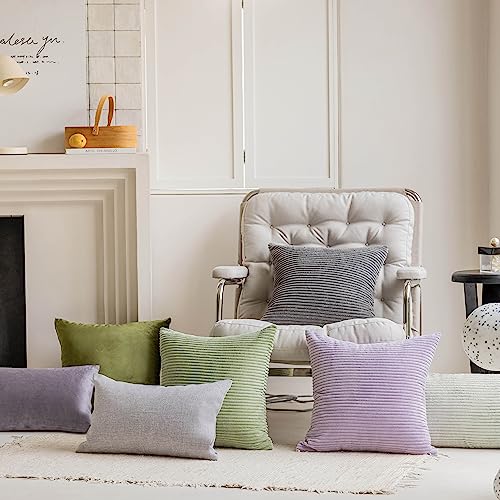 Home Brilliant 16x16 Summer Pillow Covers Set of 2 Small Throw Pillow Covers for Living Room, 40 cm x 40 cm, 16 x 16 Inch, Sage Green - color: Sage Green, size: 16" x 16" (Pack of 2)