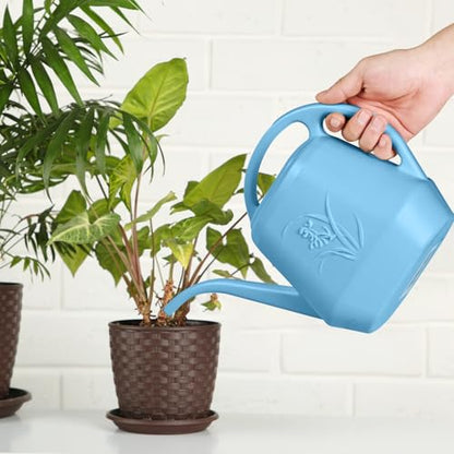 ZXJ Plant Watering Can - for Indoor and Outdoor Home Garden Plants - with Long Spout - Skye Blue - 1/2 Gallon - color: Skyblue