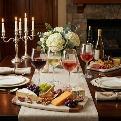 RAKLE Avantgarde Wine Glasses Set of 4, 14.3oz Modern Gold Rimmed Drinking Glasses for Red White Rose Wine and Cocktails, Lead-Free Durable Dishwasher Safe Glassware, Elegant Gold Accented Design - color: Gold-Rimmed Stemmed