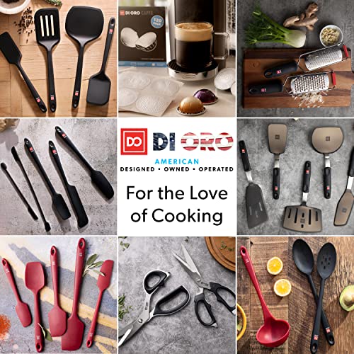 DI ORO - Chef Series FLEX Silicone Spatula 600ºF Heat-Resistant Flexible Silicone Rubber Turner Spatulas (3-Piece Set) - size: 3-Piece Set (Standard, Round, and Angled Turner)