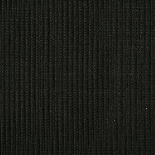 DII Basic Everyday Ribbed Tabletop 100% Cotton, Placemat Set, 13x19, Black, 6 Piece - color: Black, size: 13x19"