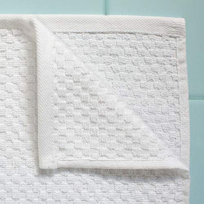 COTTON CRAFT Euro Spa Waffle Weave Bath Towels - Set of 4 White Towels | Pure 100% Ringspun Cotton Oversized Luxurious Towel Set - Soft Plush Super Absorbent Low Lint Quick Dry - 30 x 56 inches - color: White, size: 4 Pack Bath Towel