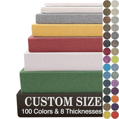 Custom Bench Cushions for Indoor Furniture, Bay Window Seat Cushion Indoor, 70D Thicken Foam Bench Pad, Non-Slip Indoor Seat Cushion, Outdoor Waterproof Garden Patio Furniture Swing Cushion