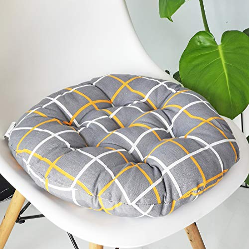 vctops Bohemian Soft Round Chair Pad Garden Patio Home Kitchen Office Seat Cushion CAI Grid Diameter 16" - color: Cai Grid, style: Diameter 16 Inch