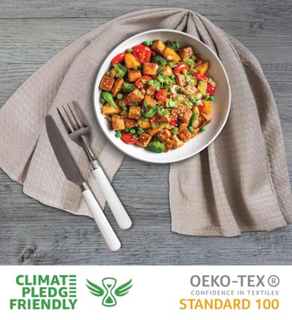 Urban Villa Kitchen Towels Cotton Dish Towels 20”x30” (Set of 6) Tan - color: 059 Tan, size: 18" x 28" (Set of 6)