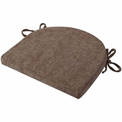 Chair Cushions 100% High Density Memory Foam Pads U Shaped 17" x 16"Non Slip Skid Rubber Back Seat Cover, 12 Pack, Coffee Brown - color: Coffee Brown, size: 12 Count (Pack of 1)