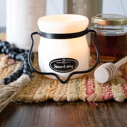 Milkhouse Tobacco & Honey Soy Candle, 5 oz Cream Jar, 35+ Hr Burn | Clean-Burning, Soy Wax, Cotton Wick, Made in the USA - size: 5 oz