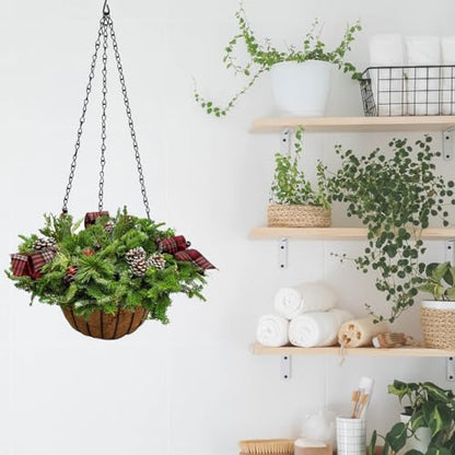 Plant Hanging Chains 5Pcs Black Hanging Basket Chain with Hooks 3 Point 16Inch Flower Plant Pot Replacement Chain Hangers for Bird Feeders,Planters,Lanterns and Ornaments
