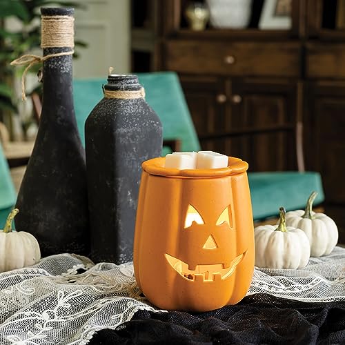 Candle Warmers Etc. Illumination Fragrance Warmer- Light-Up Warmer for Warming Scented Candle Wax Melts and Tarts or to Freshen Room, Jack O'Lantern - size: Jack O'Lantern