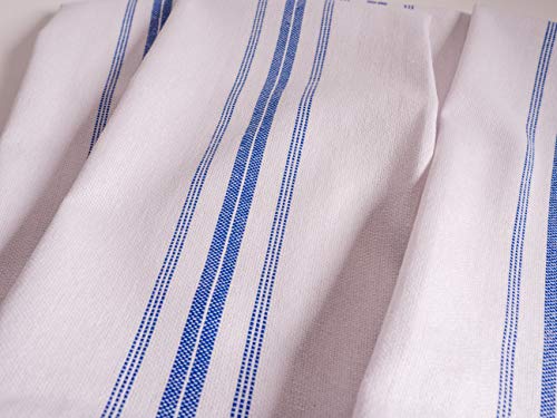 KAF Home Classic Farmhouse Stripe Kitchen Towels, Pure Cotton Dish Towels, Towel Dish Cloths for Cooking, Cleaning, and Dining, Set of 12, Blue - color: Blue