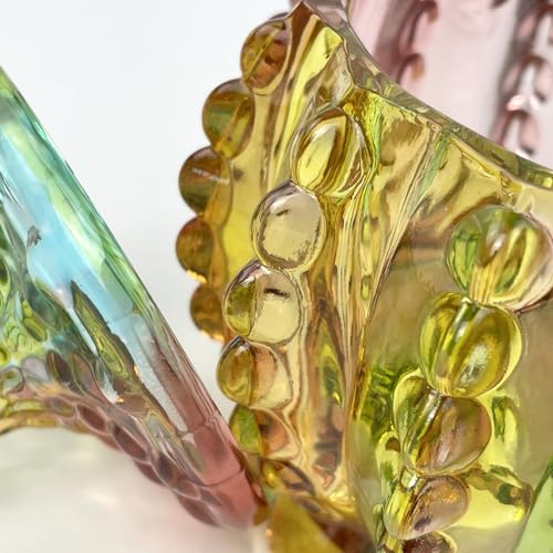 Colorful Crystal Glass Candy Snack Barrel Storage Jar Embossed Luxury Cookie Buffet Canister With Lids Jewelry Box Jar Biscuit Containers - color: Beads
