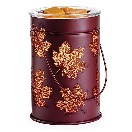 Candle Warmers Etc. Vintage Bulb Illumination Fragrance Warmer- Light-Up Warmer for Warming Scented Candle Wax Melts and Tarts to Freshen Room, Fall Leaves - size: Fall Leaves (Metal)