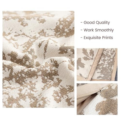 Maple Leaf Plant Spring Summer Pillow Cover for Couch Modern Style Pillow Covers Snow Neil Courtyard Home Pillow Cover 2-pack Set for Living Room Sofa Bed, Flower Plant Style (light brown, 18*18 inch) - color: Leaf + Brach Light Brown