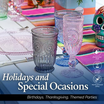 Smokey Black Highball Glasses Set of 6 —10 oz Tall Drinking Glasses - color: Smokey Black, size: Tall