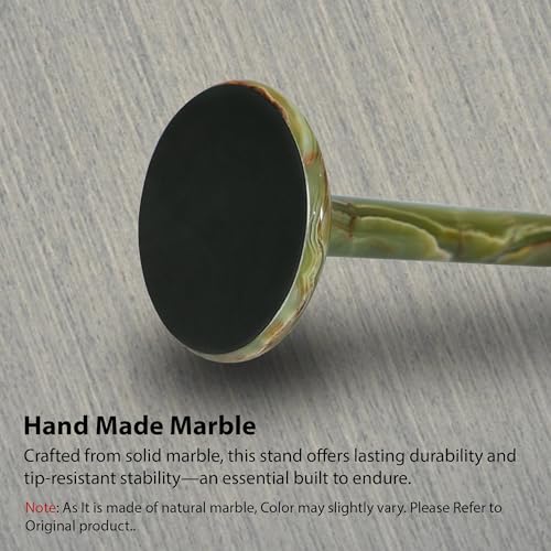 Handmade Green Onyx Paper Towel Holder – Unique Natural Stone Stand for Kitchen or Bathroom – Translucent Green Marble with Ivory Veining – Luxury Housewarming Gift - color: Green Calcite