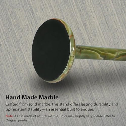 Handmade Green Onyx Paper Towel Holder – Unique Natural Stone Stand for Kitchen or Bathroom – Translucent Green Marble with Ivory Veining – Luxury Housewarming Gift - color: Green Calcite