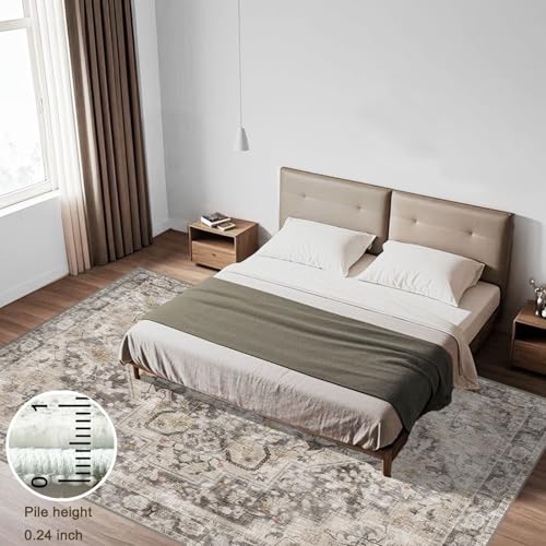Modern Coffee 2x3 Washable Area Rugs | Non-Slip Entrance Mat, Indoor Entryway Small Rug, Bathroom & Bedroom & Kitchen Carpet, Durable Edge Binding Rugs - color: Brown Beige, size: 2' x 3' (Rectangular)