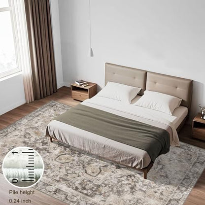 Modern Coffee 2x3 Washable Area Rugs | Non-Slip Entrance Mat, Indoor Entryway Small Rug, Bathroom & Bedroom & Kitchen Carpet, Durable Edge Binding Rugs - color: Brown Beige, size: 2' x 3' (Rectangular)