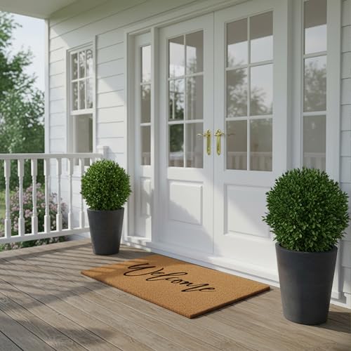 Calloway Mills Cursive Welcome Doormat, 30" x 48" - color: Black, size: 2'6" x 4' (Rectangular)