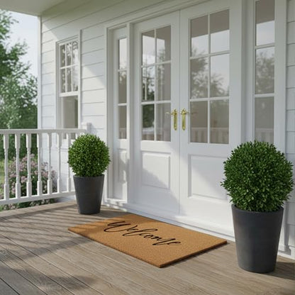 Calloway Mills Cursive Welcome Doormat, 30" x 48" - color: Black, size: 2'6" x 4' (Rectangular)