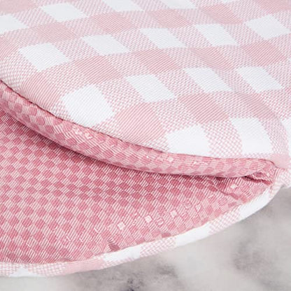 KitchenAid Gingham Mini Oven Mitt 2-Pack Set, Dried Rose, 5.5"x8" - color: Dried Rose