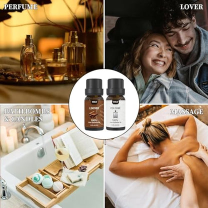 Essential Oils Set-Essential Oils for Diffuser for Home, Diffuser Oils Scents for Aromatherapy,Laundry,Candle&Soap Making,Humidifiers 6 X 10ML - color: Black-02