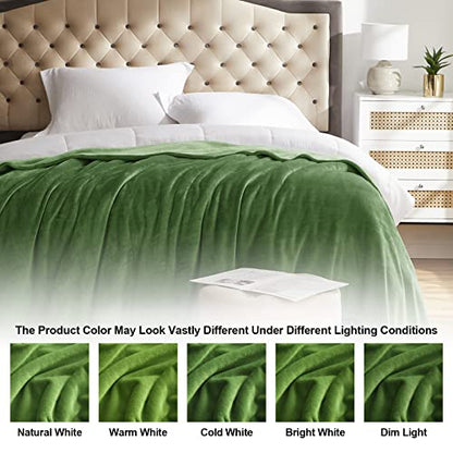 KMUSET Fleece Blanket Twin Size Emerald Lightweight Super Soft Cozy Luxury Bed Blanket Microfiber - color: Emerald, size: Twin(60"x80")