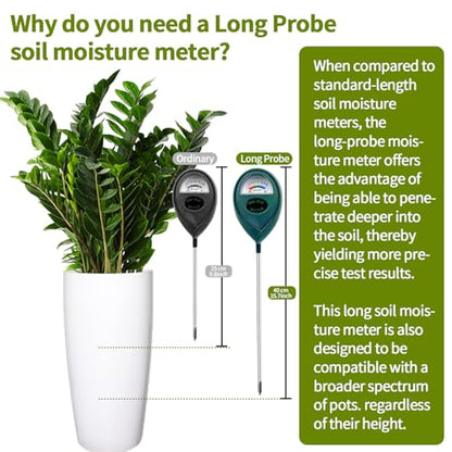 Green Soil Moisture Meter, Soil Tester, Moisture Meter Plants, Soil Moisture Tester, Soil Water Tester for Plants, Plant Moisture Monitor, No Battery Needed - color: GREEN