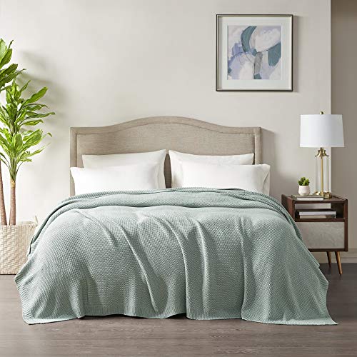 INK+IVY Bree Knit Throw Blanket for Bed, Sofa, and Couch, Lightweight, Breathable, Soft & Cozy Summer Blanket, Full/Queen (90 in x 90 in), Aqua - color: Aqua, size: Full/Queen (90 in x 90 in)