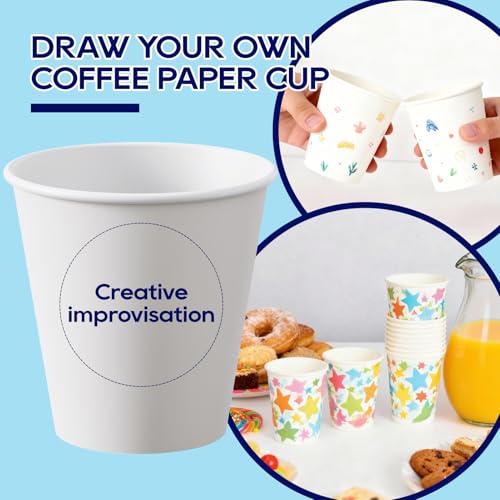 LITOPAK 270 Pack 10 oz Disposable Paper Coffee Cup, Drinking Cups for Water, White Paper Hot Coffee Cups, Suitable for Party, Picnic, Travel, and Events - color: White-10oz
