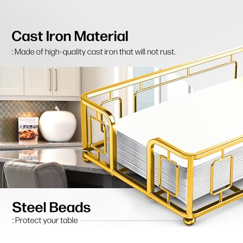 Guest Hand Towel Holder Tray for Bathroom Countertop, Gold Metal | Guest Bathroom, Powder Room & Vanity Use - color: I - Matt Gold Guest Towel Holder Tray, size: Guest Towel Holder