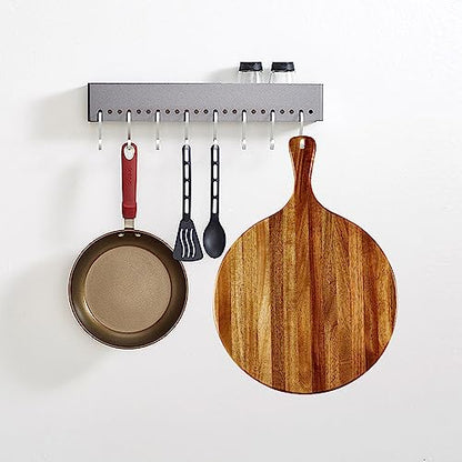 Acacia Wood Round Cutting Board with Handle - Wooden Charcuterie Board, Versatile Cutting Serving Board for Pizza, Bread, Cheese, Vegetables, and Kitchen Decor, 16"x12" - size: 16.5"L x 11.8"W
