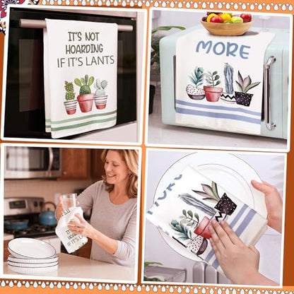 Gifts for Plant Lovers,Plant Lady Mom Gifts,Plant Gift for Women Gardener Teacher,Funny Best Friend Birthday(16×24 Inches Set of 2) - color: Towel-plant-2