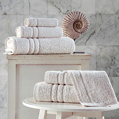 Hawmam Linen Personalized Towels - Customized Turkish Cotton Towel Set, Monogrammed Towels with Initials, Name & Embroidery, Idea for Weddings, Bridal Showers, Anniversaries, for Couples, Sea Salt - color: Sea Salt