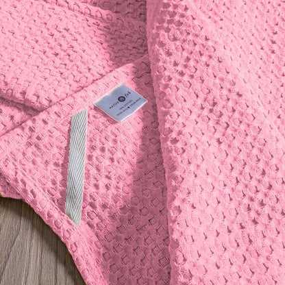 Native Fab 100% Cotton Premium Waffle Kitchen Towels, 4 Pack, 16" x 26", Super Absorbent Reusable Cleaning Cloths, Tea Towels, Machine Washable Hand Towels, Pink - color: Pink Premium, size: Set of 4