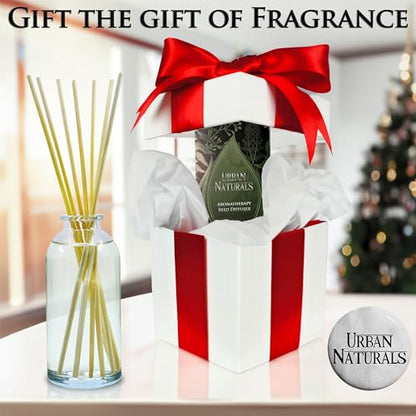 Reed Diffuser Set, Christmas Night - Bathroom Shelf Décor | Cinnamon spice, Almond, Clove, Cedarwood, Fresh Balsam and Fir needle, Made in the USA - color: Christmas Night