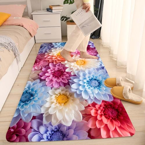 Non-Skid Low Pile Sponge Foam Door Entry Rug for Bathroom Mat,Separate Tub Shower Skid Proof Rugs, Home 3D Optical Illusion Rug Non Slip Bath Mats Welcome Mat 47 x 17.5 inches - color: Multi11