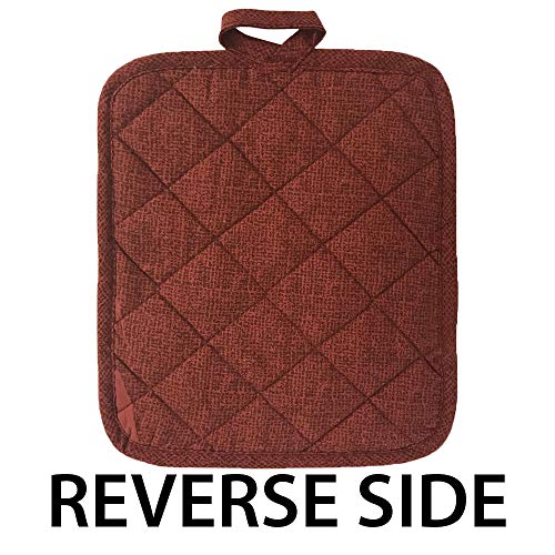 Kitchen Towel 5 Piece Linen Set 2 Towels 2 Pot Holders 1 Oven Mitt (Cabernet) - color: Cabernet