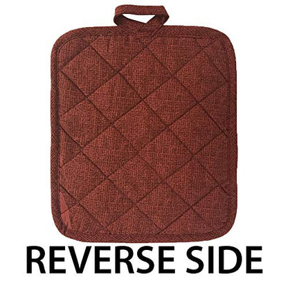 Kitchen Towel 5 Piece Linen Set 2 Towels 2 Pot Holders 1 Oven Mitt (Cabernet) - color: Cabernet