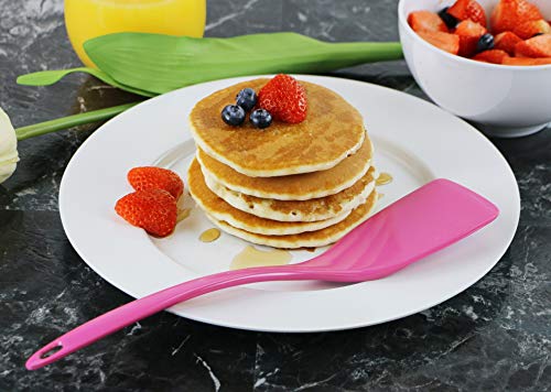 Spatula, Turner for Non-stick pans, Heat Resistant, BPA Free Melamine Utensil with Ergonomic Handle, 11 inch, Set of 6 by Reston Lloyd, Magenta - color: Magenta, size: 100% Melamine Spatula, Set of 6