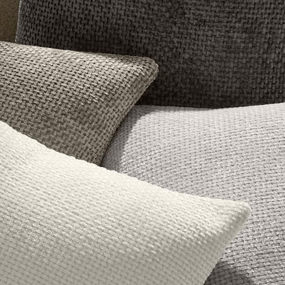 Textured Chenille Pillow Covers 20x20, Pack of 4, Light Brown | Thick Textured Chenille with Hidden Zipper - color: Neutral Gray, size: 20" x 20" (Pack of 4)