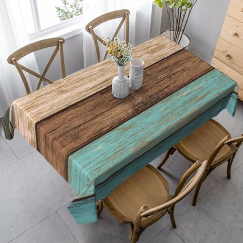 Worltoldb Farmhouse Country Tablecloths Polyester Table Cloth for Kitchen Dinning Table Washable Table Cover for Parties Wedding Picnic White9 - color: White9