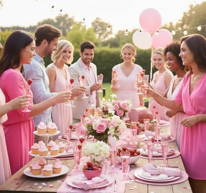 MATANA 50 Glitter Pink Champagne Flutes Plastic Champagne Glasses 5 oz, Reusable Pink Plastic Wine Glasses, Copas De Plastico Para Brindis, Toasting Glasses for Wedding, Bridal Shower, Girl's Party - color: Pink Glitter, size: 50 Pack