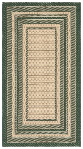 SAFAVIEH Courtyard Accent Rug 2'0"x3', Beige & Dark Green CY8475-32212 - color: Beige/Dark Green, size: 2' x 3'7" (Rectangular)