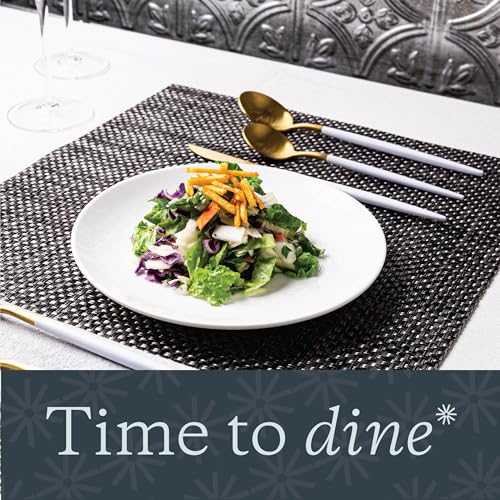 Vikko Appetizer Plates, Set of 4 White Ceramic Plates, Salad Plates Set, Stackable 8 Inch Round Plates, Dishwasher Safe, Bead and Butter Plates, Durable Plates for All Occasions - size: 8" Salad Plate
