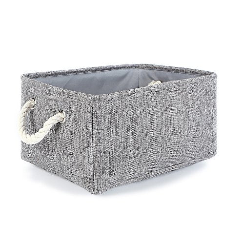 Storage Bins Basket - Storage Baskets for Organizing Shelves,Home Closet Organizer for Book Shelf Organization,Fabric Storage Cubes,Medium Decorative Grey Basket Gift - color: Grey, size: Medium -13.8Lx9.8Wx6.7H