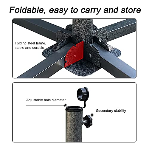 Foldable Patio Sun Shade Anchor Holder Adjustable Portable Beach Anchor Heavy Duty Tempered Iron Outdoor Patio Umbrella Base Holder