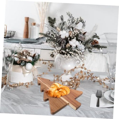 KICHOUSE Christmas Shaped Charcuterie Board Lifelike Cutting Board for Festive Decor Easy to Clean Kitchen Platter for Cheese Fruits and Vegetables Holiday Serving Tray