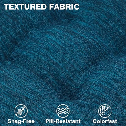 Shinnwa Dining Chair Cushions Set of 2, Dual-Layer Memory Foam Kitchen Chair Cushions, Patented Design Seat Pads with Ties, 16.5 x 16.5 x 3.5in, 2 Pack, Navy Blue - color: Navy Blue, size: 2 Count (Pack of 1)