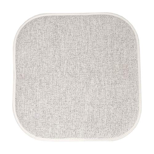 Sweet Home Collection Chair Cushion Memory Foam Pads Honeycomb Pattern Slip Non Skid Rubber Back Rounded Square 16" x 16" Seat Cover, 4 Pack, Alexis Cream/Brown - color: Alexis Cream/Brown, size: 4 Pack
